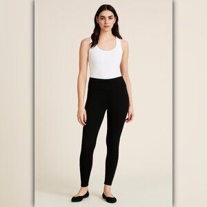 A418 • Classic Black Cotton Stretch Leggings